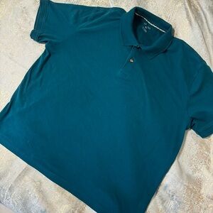 Men’s Van Heusen Green/Teal Polo Shirt Sz XXL